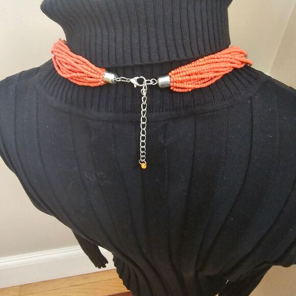 Orange Layers of Beads 17" Long - Picture 3 of 3